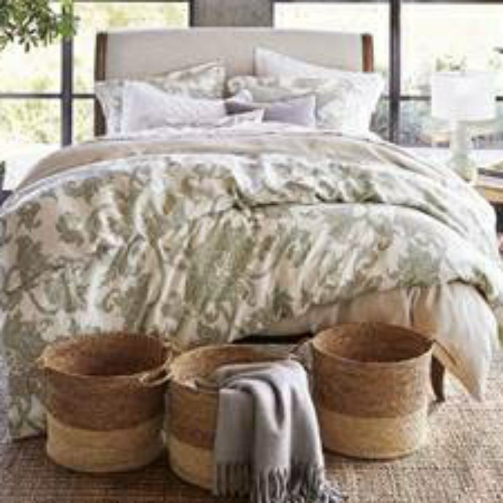 Pottery Barn Linen Duvet set - Queen Sage Green